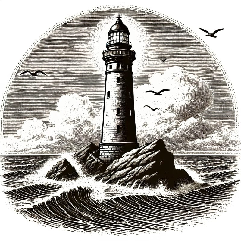 Leuchtturm von Eddystone im Ärmelkanal 